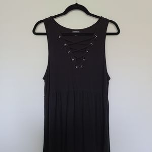 Torrid Black Lace Up Tank Top